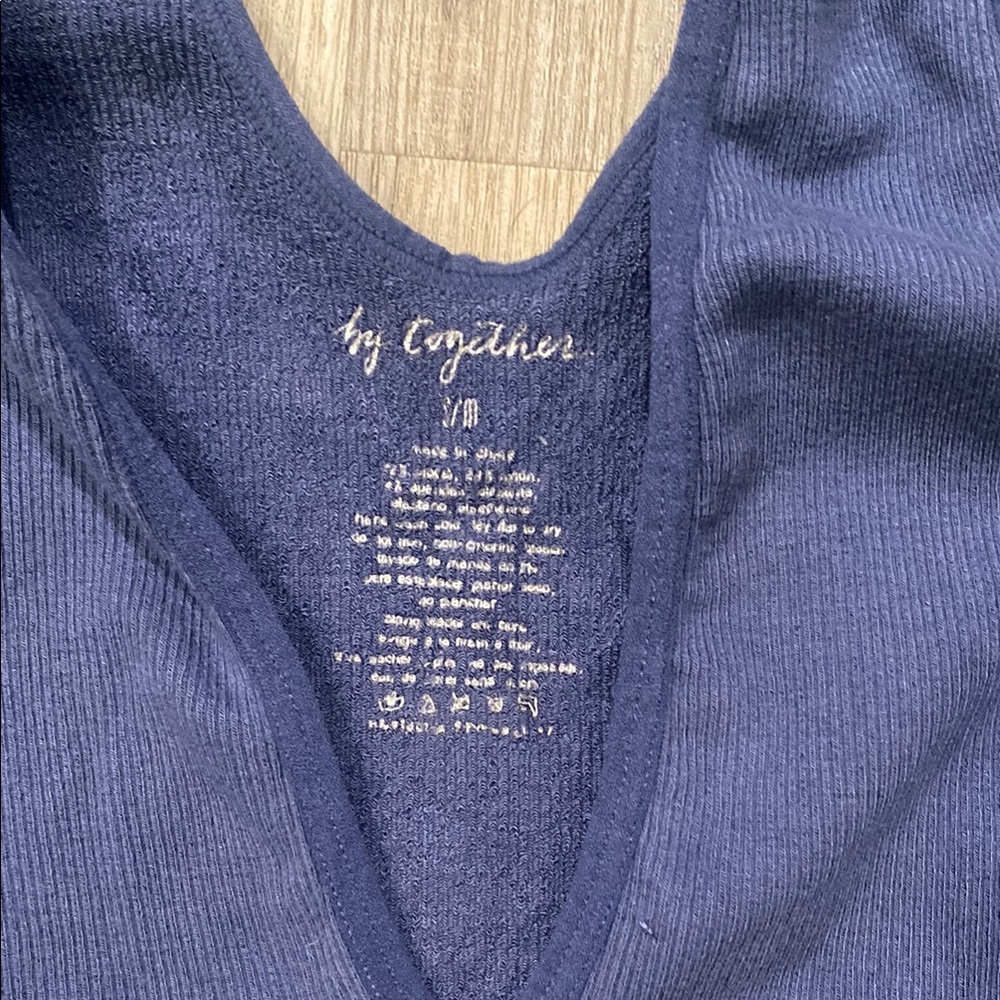 Blue Crop Top - Picture 2 of 3